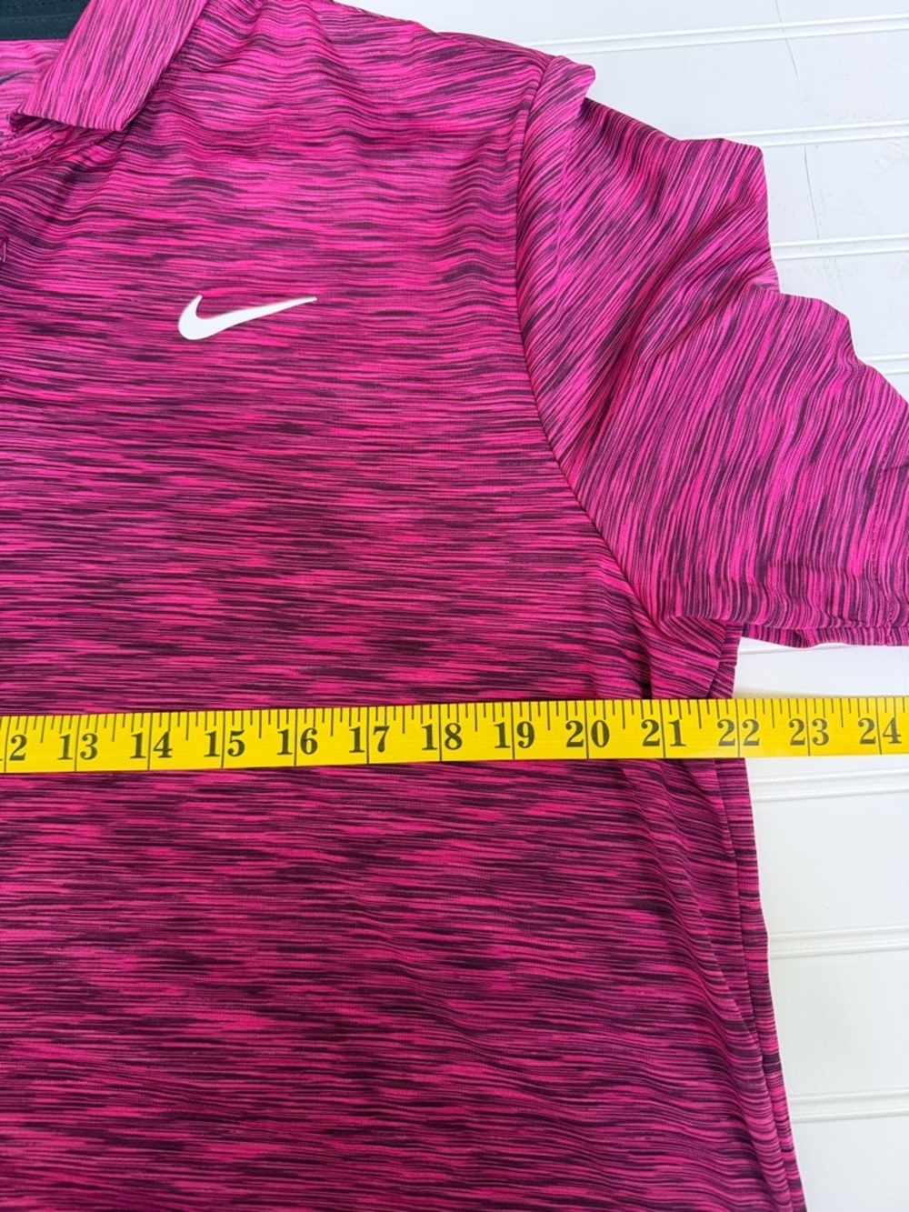 (108)Nike Men’s Magenta Heathered Polo - Picture 6 of 6